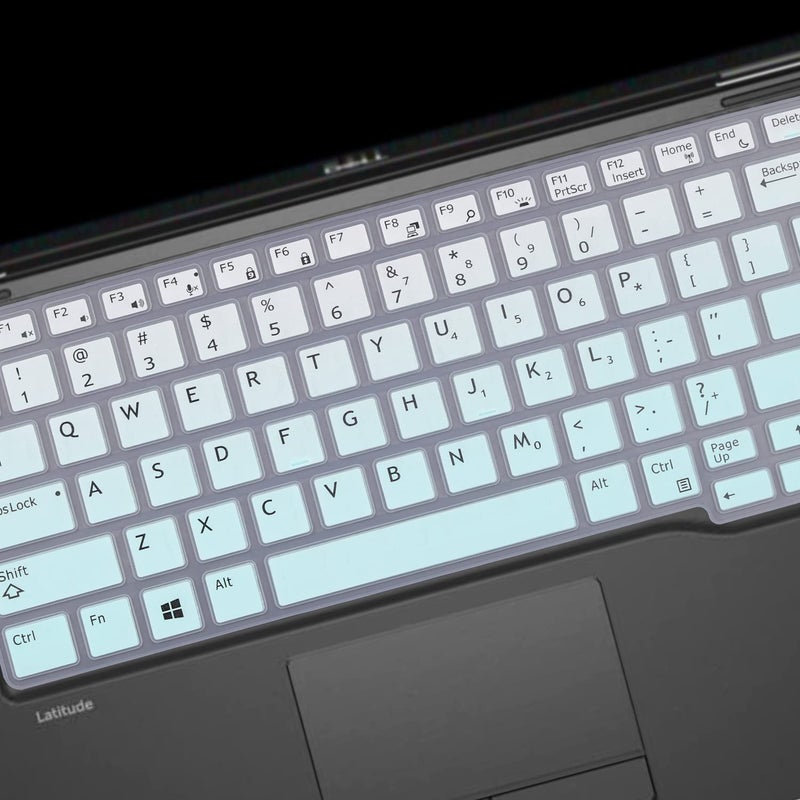 MUBUY-GOL MUBUY Keyboard Cover Fit Dell Latitude 7290 7280 7380 7390 5290, Dell Latitude E5250 E5270 E7250 E7270 E7370 E7389 Soft-Touch Protective Skin- Mint Green - Image 3